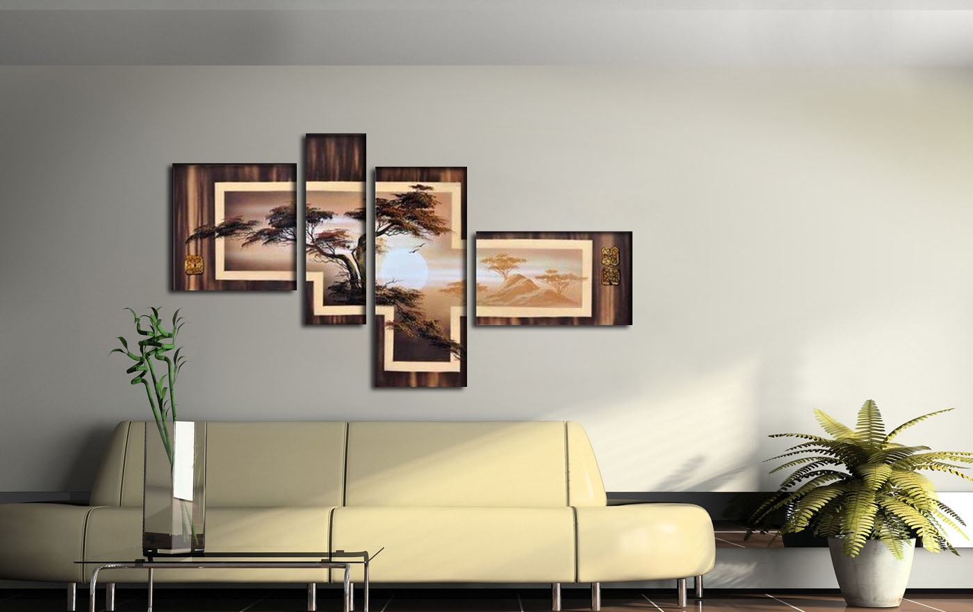 Модульные картины в интерьере гостиной - свежие фото, изысканный дизайн, хороший вкус